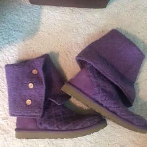 Purple fold down ugg boots